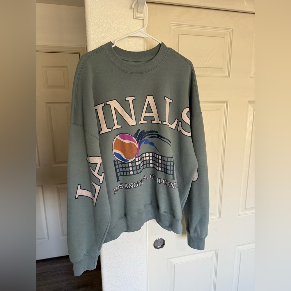 Hollister Green Los Angeles Graphic Crewneck Sweater